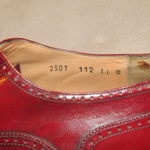 Salvatore Ferragamo Vintage Dark Cherry Red Leather Wingtips 11D main image 6